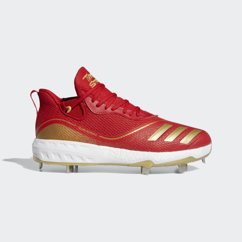 Adidas Men's Icon V Baseball Cleats Deep Red/White/Gold Metal Ireland G28235